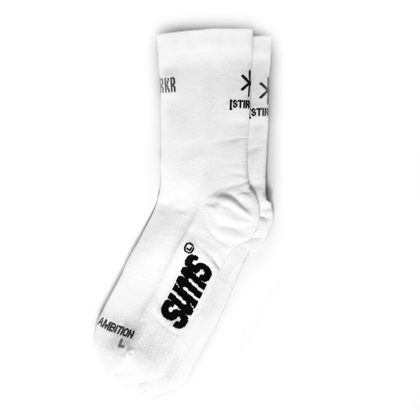 STYRKR x SUMS Performance Socks White